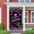 Purple Happy Birthday Door Banner Black Party Decorations for Women Girls Large Cover Backdrop Supplies Background Poster Photo Booth...