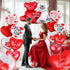 KatchOn Big Teddy Bear Balloons Set - 40 Inch, Pack of 13 | I Love You Balloons for Love, Anniversary, Romantic Special Night | Engagement Party D...