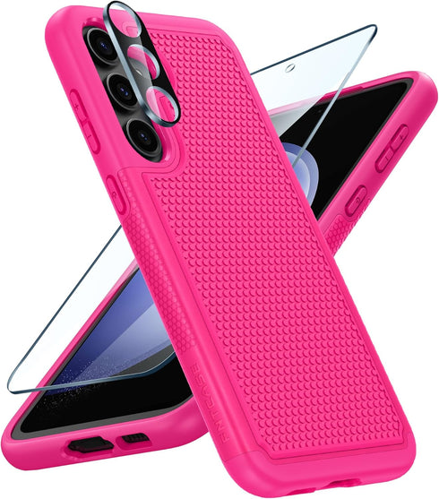 FNTCASE for Samsung Galaxy S23-FE Case: Dual Layer Protective Heavy Duty Cell Phone Cover Rugged Full Body Drop Protection Military Grade Shockpro...