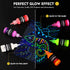 Magicfly Acrylic Glow in The Dark Paint, 10 Bright Colours Liquid Luminous Paint, Neon Paints Glow in Dark for Painting, Halloween Decoration, DIY...