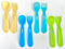 Toddler Kids Feeding Utensil Spoon and Fork Set, Set of 4 (8 Utensils Total) Compatible with Munchkin Lunch Bento Box Replacement (Boy), AG001...