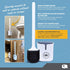 Unique RV Toilet Bowl Brush, Compact Design, Silicone Bristles, Won't Damage Toilets, No-Drip Holder, Wall Mount for Easy Storage on Travel Days, ...