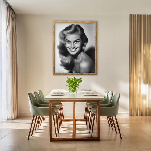 Posterizer 1 pcs-black and white photo art-90s models inspired portarait 1-Photography Art-Retro Art-Decorations for Bedroom, Office, Living Room ...