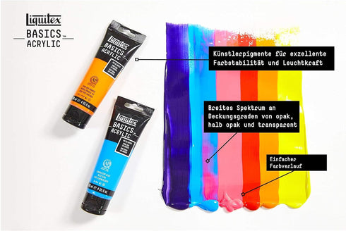 Liquitex BASICS Acrylic Paint, 118ml (4-oz) Tube, Transparent Yellow...