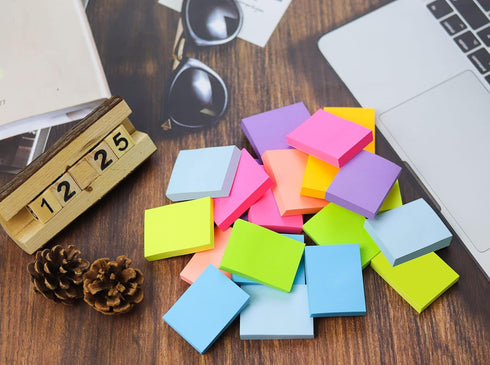 (24 Pack) Sticky Notes 1.5x2 in, 8 Colors Post Self Sticky Notes Pad Its, Bright Post Stickies Colorful Sticky Notes for Office, Home, School, Mee...