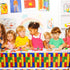 Tatuo 3 Pcs Building Block Party Tablecloths Building Block Party Supplies 71 x 42.5 Inches Waterproof Plastic Table Covers for Building Block Bir...