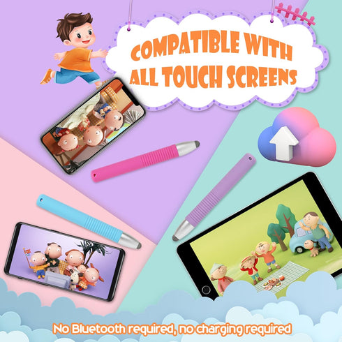 Kid-Friendly Stylus Pens for Touch Screens, Tablet Stylus Pen Universal Touch Screen Capacitive Stylus Compatible with Plimpad Kids Series Kindle ...