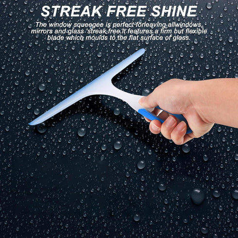 Shower Squeegee for Glass Doors, 3pcs Bathroom Squeegee for Shower Glass Cleaner Squeegee, Window Cleaning Squeegee Glass Shower Door Squeegee for...