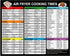 Air Fryer Accessories Cook Times,Air Fryer Magnetic Cheat Sheet,Air Fryer Chart Magnet Sheet - Quick Reference Guide for Cooking and Frying (Air F...