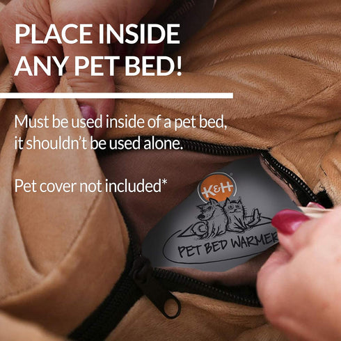 K&H Pet Products Pet Bed Warmer, Turn Any Cat or Dog Bed Into a Heated Cat or Dog Bed, Waterproof Heated Pad to Insert Inside Indoor Cat and Dog B...