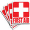(4) First Aid Kit Sticker Sign Self Adhesive Decal 5"x4" for Car, Office or Business Emergency First Aid Kit Sign...