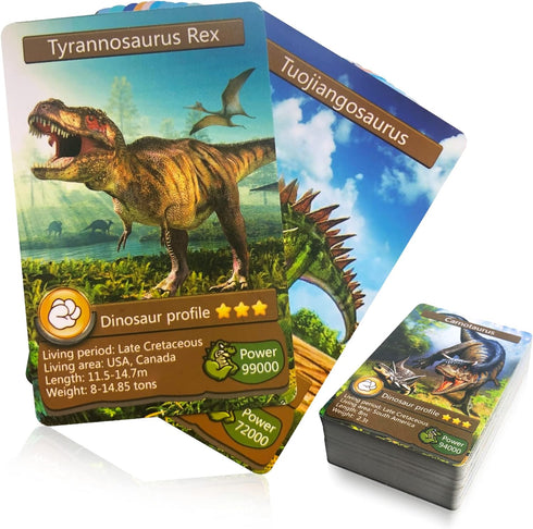 55PCS Dinosaur Learning Recognition Flash Cards,Dinosaur Fan Collectible Cards, Flash Card, Educational Learning Toys for Kids, Gift for Boys and ...