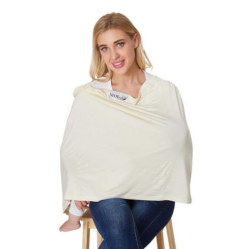 NeoTech Care Baby Nursing Cover Breastfeeding Scarf | Soft Fabric (Beige)...