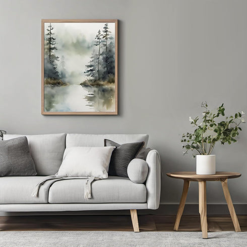 Posterizer 1 pcs- trees and jungle-nature scene style 7-Landscape & Nature Art-Floral Botanical Art- Decor for Home & Office- unframed wall art...
