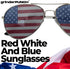 grinderPUNCH 2 Pair Combo Patriotic American US Flag Sunglasses Bulk USA...