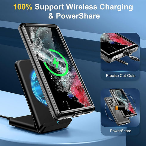 Samsung Galaxy S22 Ultra Waterproof Case with Built-in Screen Protector - Rugged Full Body Underwater Dustproof Shockproof Drop Proof Protective C...