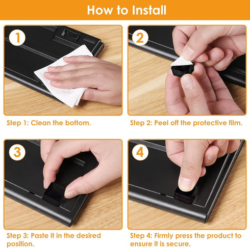 Rubber Feet for Electronics 20PCS Tall Square - Black Rubber Bumpers Self Adhesive, Adhesive Rubber Feet for Cutting Board, Stick on Small Rubber ...