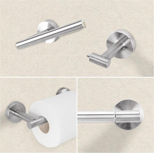 Brushed Nickel Toilet Paper Holder,Toilet Paper Holder Wall Mount for SUS 304 Stainless Steel, Double Post Pivoting Toilet Paper Roll Holder,Toile...