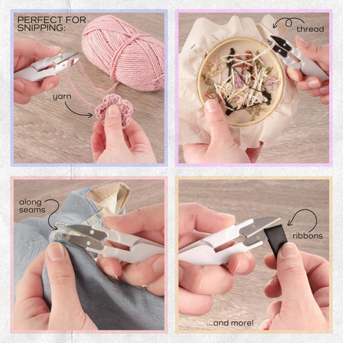 JubileeYarn Professional Thread Snips - Multi-Purpose Travel Scissor - Red - 3 Pairs...