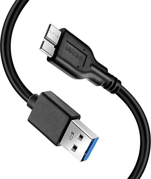 Micro B Cable, USB 3.0 A Male to Micro USB 3.0 Sync Cord,Data Wire for Toshiba,Seagate,Samsung,WD, My Passport and More External Hard Drive(1ft/35...