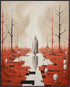 Posterizer 1 pcs-bleak red alien world-Abstract & Modern Art-Fantasy & Fiction Art-Gift for Art Lovers-Decor for Home & Office- UNFRAMED Wall Art...