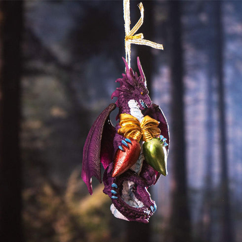 Pacific Giftware Ruth Thompson Fantasy Dragon Christmas Tree Hanging Ornaments Holiday Festive Decoration (Dragon Bulbs)...