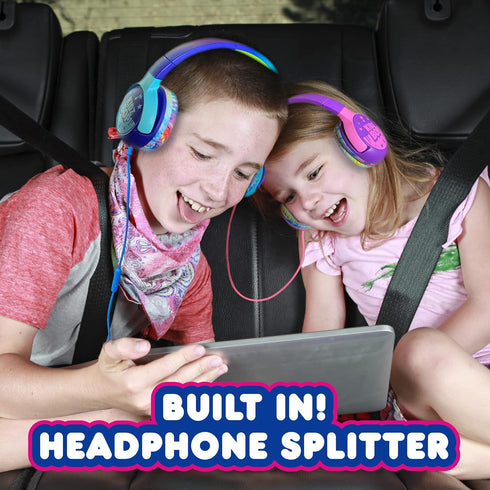 Move2Play Kidz Bop Wired Headphones for Kids | Microphone | 3.5mm Plug | Volume Limiting 85dB/94dB | Soft Pads | Adjustable | School Use | Gift 3 ...