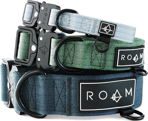Made to ROAM Premium Dog Collar - Adjustable Heavy Duty Nylon Collar with Quick-Release Metal Buckle (Oregon Haze, Classic Size 2)...