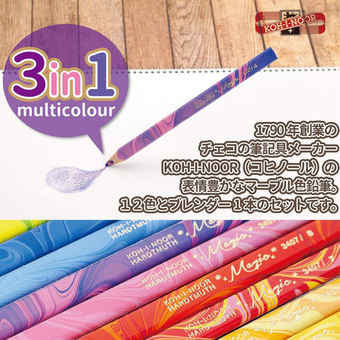 Koh-I-Noor Magic Jumbo Triangular Coloured Pencil (Pack of 13)...