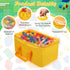 3 Packs Toy Storage Bags with Zipper and Clear PVC Window, Reusable Oxford Fabric Organizing Bags, Toy Bags for Kids Toys Building Blocks and Boar...