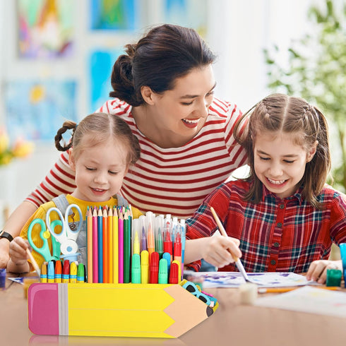 Containlol Teacher Appreciation Gifts Teacher Name DIY Pencil Holder Pencil Shape Pencil Organizer Teachers' Day Teacher Birthday Supplies for Wom...