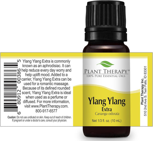 Plant Therapy Ylang Ylang Extra Essential Oil 10 mL (1/3 oz) 100% Pure, Undiluted, Therapeutic Grade...