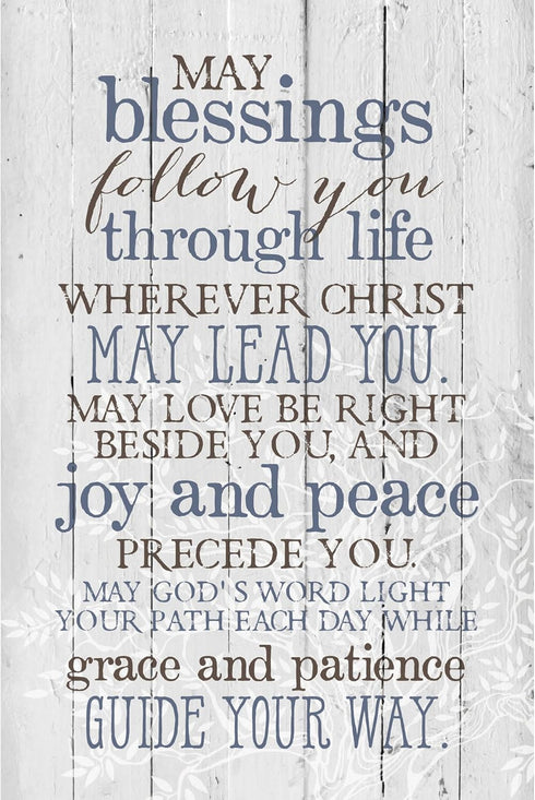 DEXSA May Blessings Follow You…New Horizons Wood Plaque with Easel | Made in the USA...