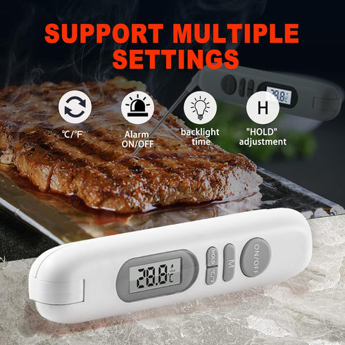 Rechargeable Thermometer for Cooking, Kitchen,Cooking,Sugar, Baking, Milk, Tea, Food Thermometer Digital?Hot Liquid Thermometer, Chef Thermometer ...