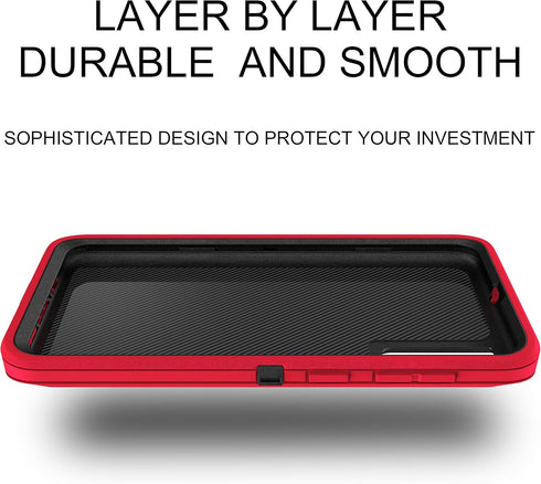 MXX Heavy Duty Compatible Case Made for Samsung Galaxy A50 - (No Screen Protector) Drop Protection Tough Case for Your Galaxy A50/ A50s/ A30s (Red...