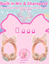 Priness Wired Kids Headphones with Mic for School/Travel,95dB Volume Limited,Shareport,On/Over Ear Bow Headsets with Nylon Cable-(Rose-Crown)...