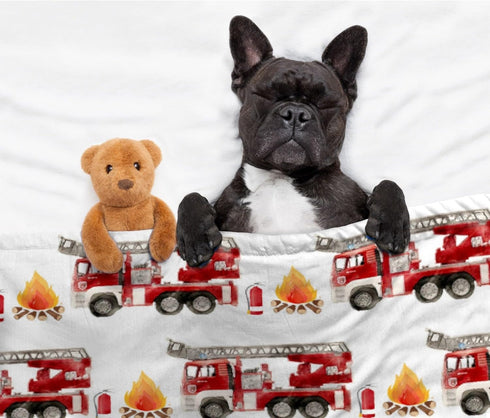Fire Truck Fireman Baby Blanket Gifts Super Soft Swaddle Newborn Cozy Baby Receiving Blanket Stroller Throw Blanket for Crib 40x30 in forBaby/Pupp...