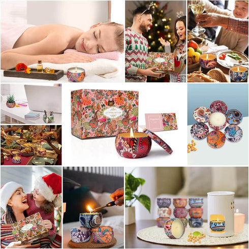 Scented Candles Gift Set for Women, 12 Pack 2.5 Oz Soy Wax Travel Tin Aromatherapy Candles for Home Scented, Perfect for Birthday, Christmas, Stre...