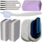 Sponge Brush Kitchen Dish Bottle Washing Scrubbers - Non Scratch Scouring Pads,Household Essential Cleaning Kit for Non-Stick Cookware Pots Pans S...