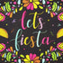 Sparkle and Bash 100 Pack Let's Fiesta Party Napkins for Kids Birthday, Cinco de Mayo Decorations (Black, 6.5 In) - Mexican Decorations for Party...