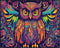 Posterizer 1 pcs- psychedelic funky hippie colorful owl print 3-Abstract & Modern Art-Fantasy & Fiction Art- Living Room Bedroom Decor- unframed w...