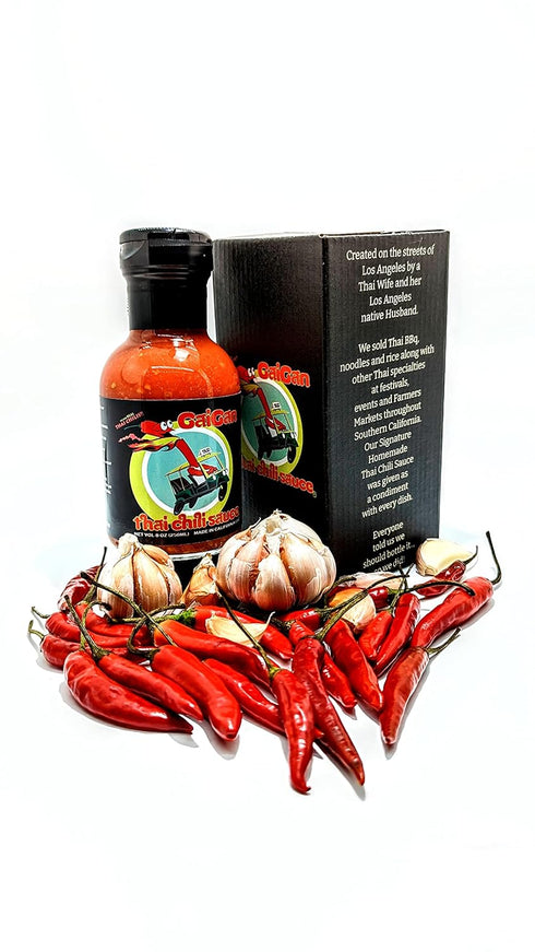 GaiGan Thai Chili Hot Sauce | Real Small Batch Thai Chili Garlic Sauce | Zero Calories | All Natural, No Preservatives | Vegan | Low Sodium | 8 oz...