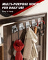 Adhesive Hooks Heavy Duty 22lb(Max) Wall Hooks, 5 Pack Self Adhesive Damage Free Utility Hooks Stainless Steel for Towel Coat Robe, Waterproof Oil...