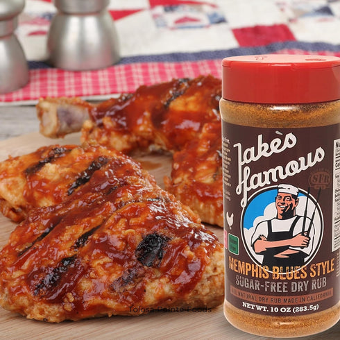 Jake’s Famous Memphis Rub, Gluten Free, Sugar Free, Steak Seasoning, Chicken Seasoning, BBQ Rub, Dry Rub for Barbecue Ribs, BBQ Brisket, 10 Oz...