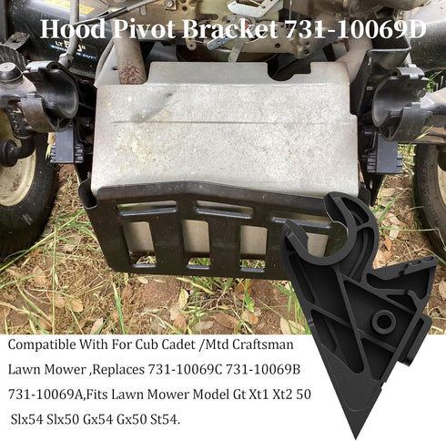 731-10069D Hood Pivot Bracket Compatible with for Cub Cadet / Mtd/ Craftsman Lawn Mower ,Fits for Lawn Mower Tractor Xt1 Xt2 50 Slx54 Slx50 Gx54 G...