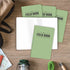 Elan Publishing Company Field Notebook/Pocket Journal - 3.5"x5.5" - Green - Lined Memo Book - Pack of 5...