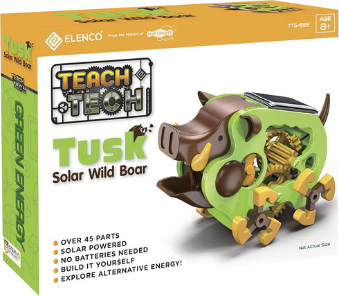 Tusk Wild Boar Solar Robot Crawler STEM Building Set for Kids Ages 8 and Up...