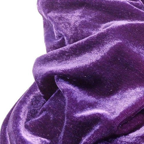 Stretch Velvet Fabric 12 Colors 62" Wide for Sewing Apparel Upholstery Curtain by The Yard (One Yard Pupple)...