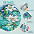 Coavas Decorative Window Privacy Film, Heat Control Sun Blocking Stained Glass Window Film, Floral Design Static Cling, Non Adhesive Windows Tint ...
