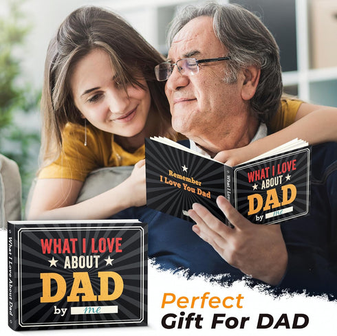 What I Love about Dad Book - Father's day Gifts for Dad from Daughter, Son - Dad Gifts from Daughter, Son - Birthday Gifts for Dad, Dad Birthday G...